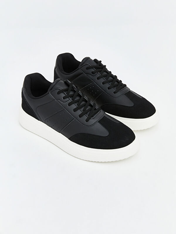 Lcw Steps Siyah Lcw Steps Deri Görünümlü Erkek Spor Ayakkabı