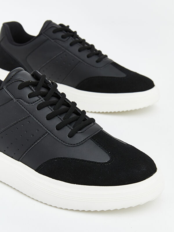 Lcw Steps Siyah Lcw Steps Deri Görünümlü Erkek Spor Ayakkabı