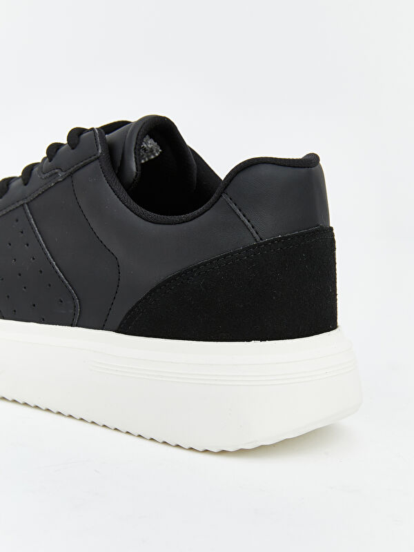 Lcw Steps Siyah Lcw Steps Deri Görünümlü Erkek Spor Ayakkabı