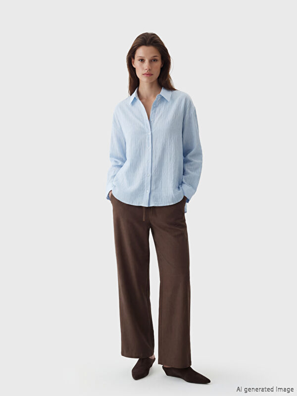 LCW Modest Beli Lastikli Kadın Pantolon