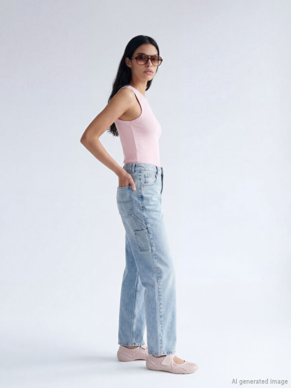 XSIDE Baggy Fit Kadın Jean Pantolon