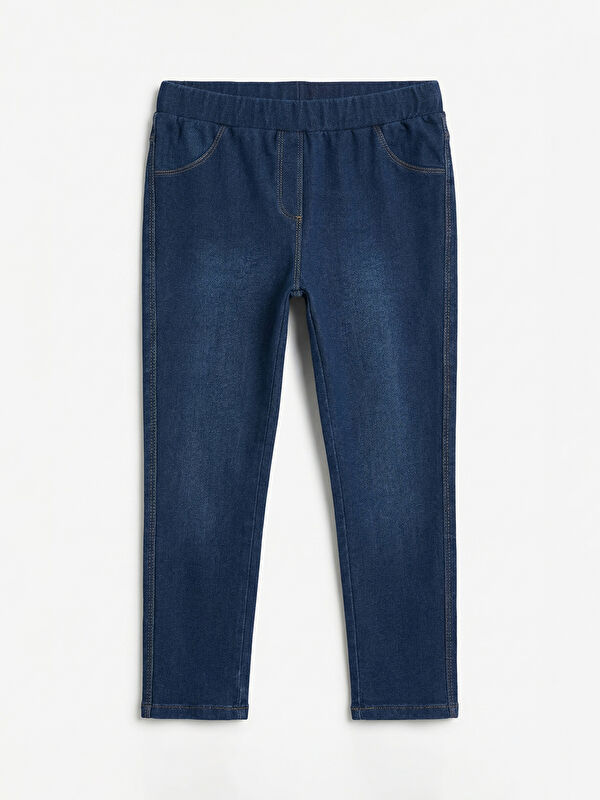 LCW Kids Süper Skinny Fit Kız Çocuk Jean Görünümlü Tayt