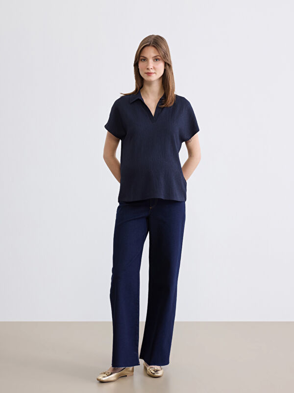 LCW Comfort Karın Panelli Wideleg Hamile Jean Pantolon