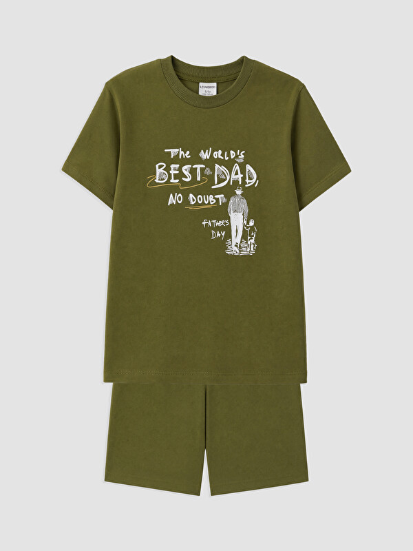 LC WAIKIKI Baskılı Erkek Çocuk Şortlu Pijama Takımı