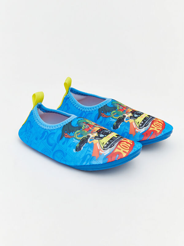 LCW STEPS Hot Wheels Printed Boys' Aqua Shoes