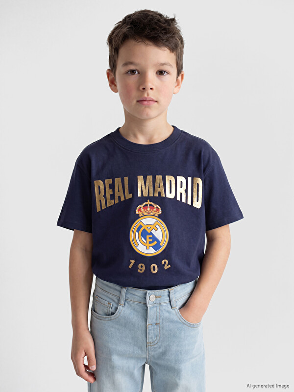 LCW Kids Real Madrid Printed Boys' T-Shirt
