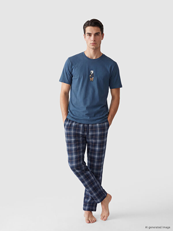 LC WAIKIKI Regular Fit Ekose Desenli Erkek Pijama Takımı