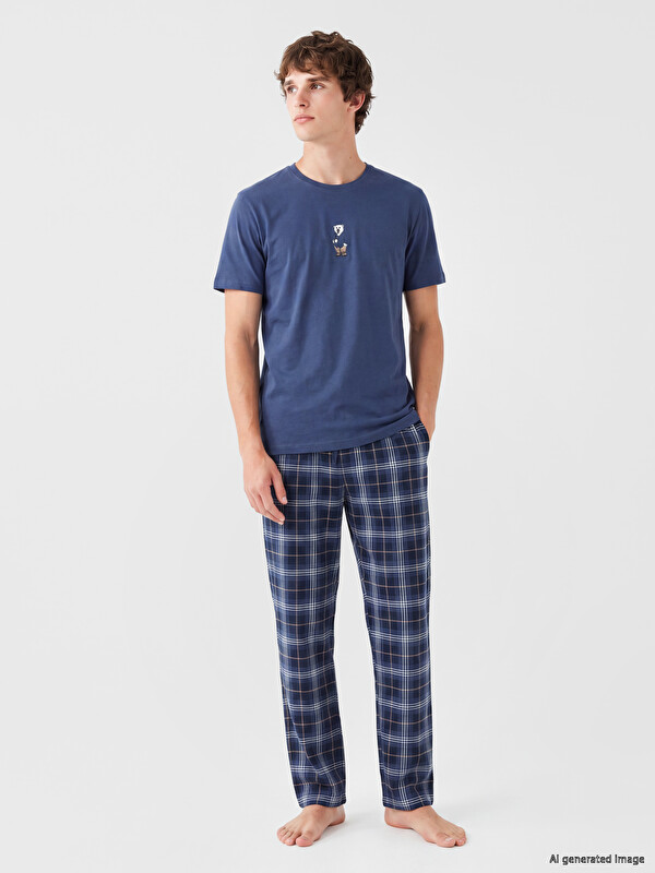 LC WAIKIKI Regular Fit Ekose Desenli Erkek Pijama Takımı
