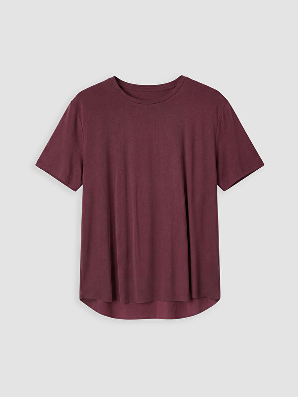 KOOR SPORT Oversize Modal Karışımlı Kadın Spor Tişört