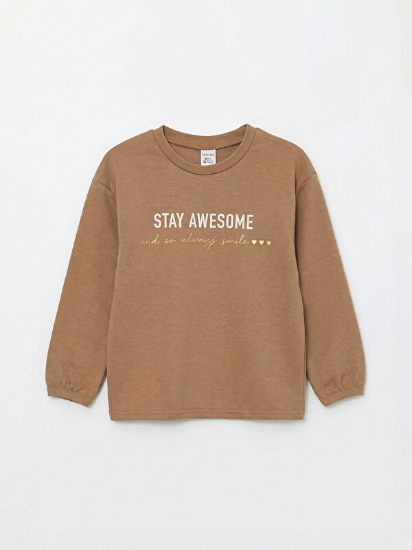 LCW baby Baskılı Kız Bebek Sweatshirt