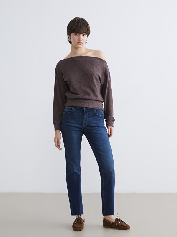 XSIDE Crop Flare Kadın Jean Pantolon