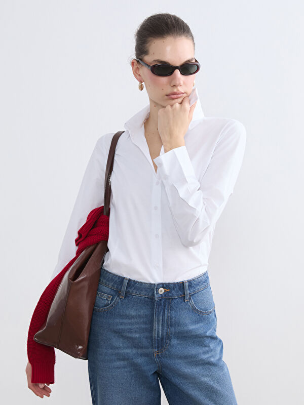 LCW Vision Slim Fit Kadın Gömlek