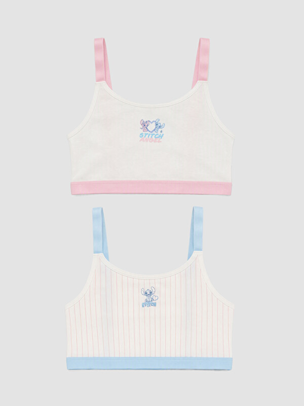 LCW Kids Stitch ve Angel Baskılı Kız Çocuk 2'li Büstiyer