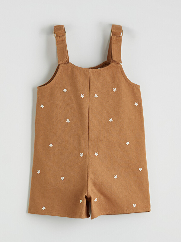 LCW Kids Nakışlı Kız Çocuk Gabardin Salopet