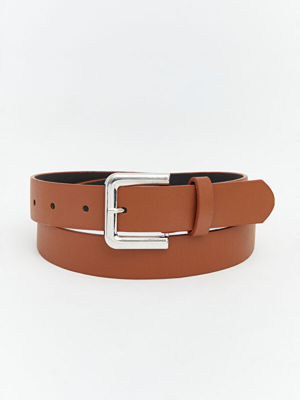 LCW ACCESSORIES Suni Deri Görünümlü Kadın Kemer