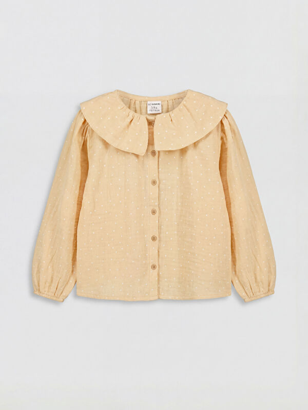 LCW Kids Peter Pan Collar Gabardine Girls' Shirt