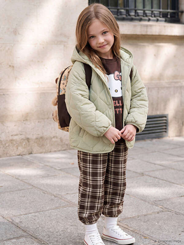 LCW Kids Hello Kitty Printed Girls' Sweatshirt and 	Trousers