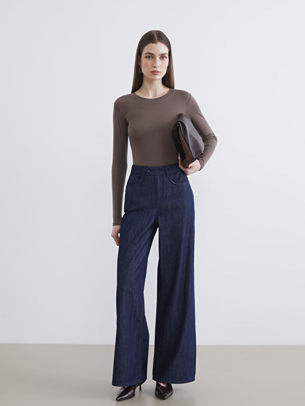LCW Modest Wideleg Kadın Jean Pantolon
