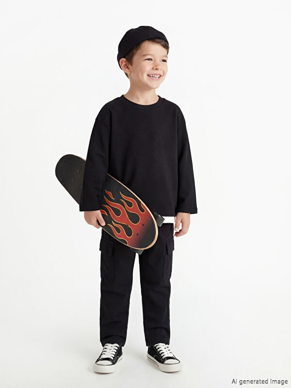 LCW Kids Beli Lastikli Erkek Çocuk Kargo Pantolon
