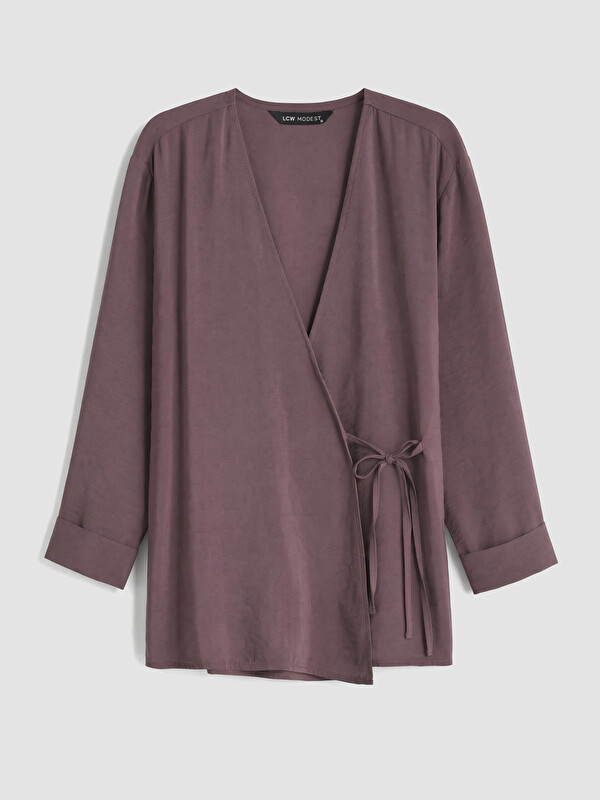 LCW Modest Ženski kimono od teksturisanog modala sa mešavinom materijala