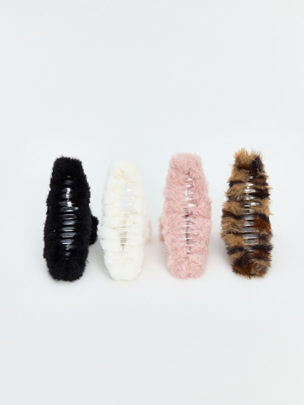 LCW JOY Plush Hair Clip Set of 2