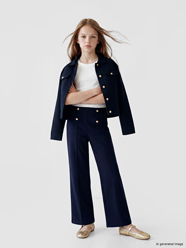 LCW Kids Wideleg Kız Çocuk Pantolon