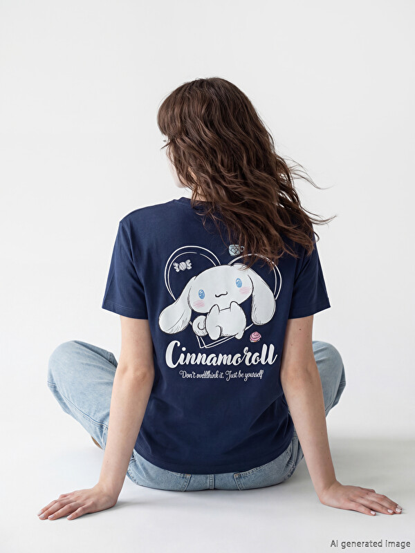 XSIDE Crew Neck Cinnamoroll Printed Women's T-Shirt