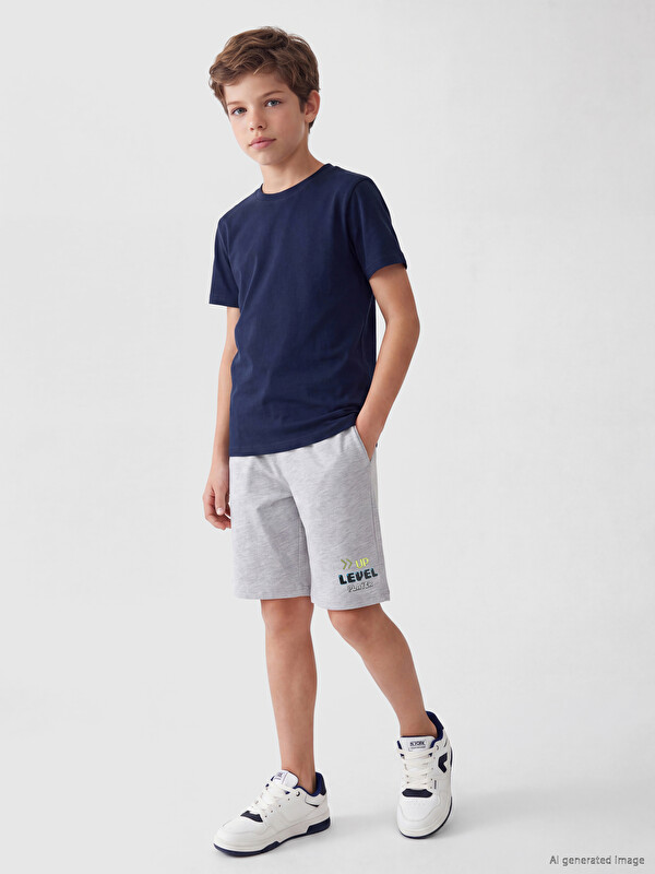 LCW Kids Baskılı Erkek Çocuk Pijama Şort
