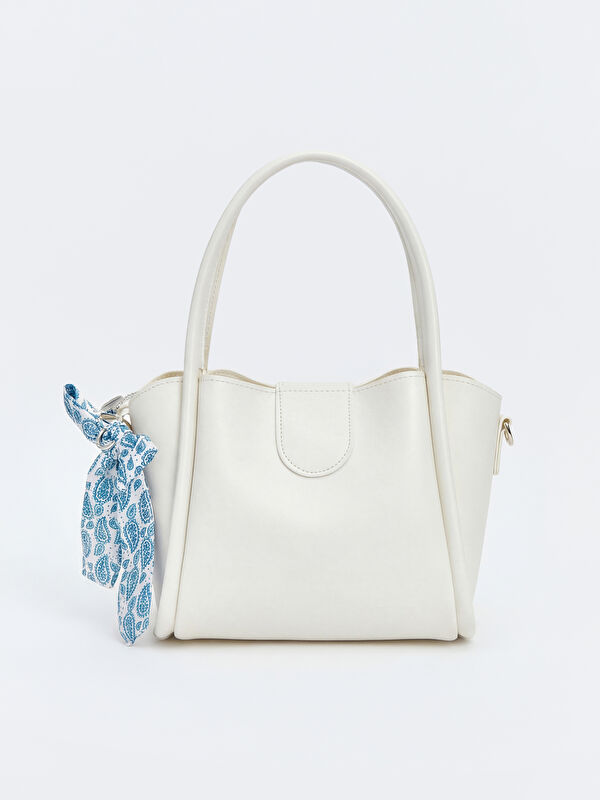 LCW ACCESSORIES Women's Shoulder Bag with Scarf Accessory in Leather Look