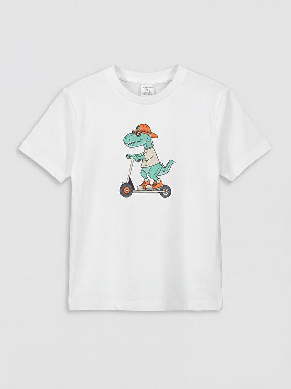 LCW Kids Crew Neck Printed Boys' T-Shirt