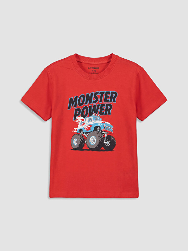 LCW Kids Crew Neck Printed Boys' T-Shirt