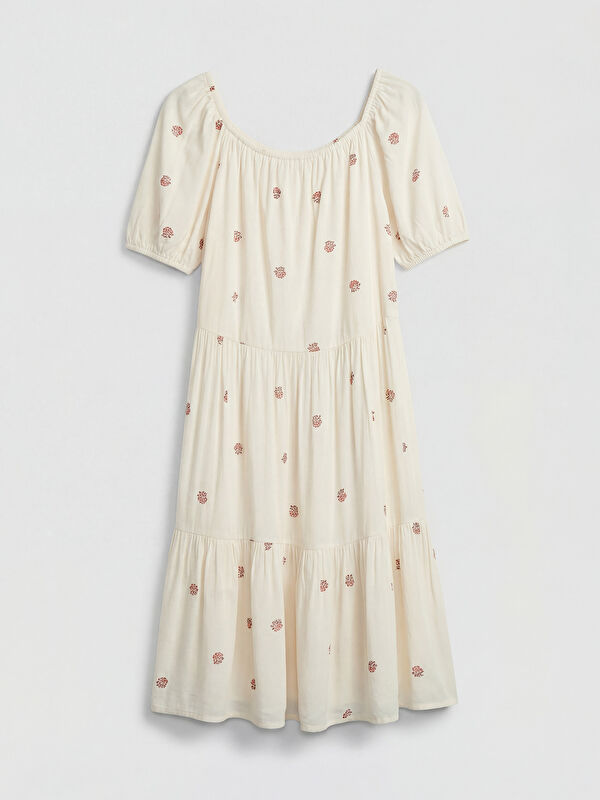 LCW Kids U Neck Printed Girls' Dress