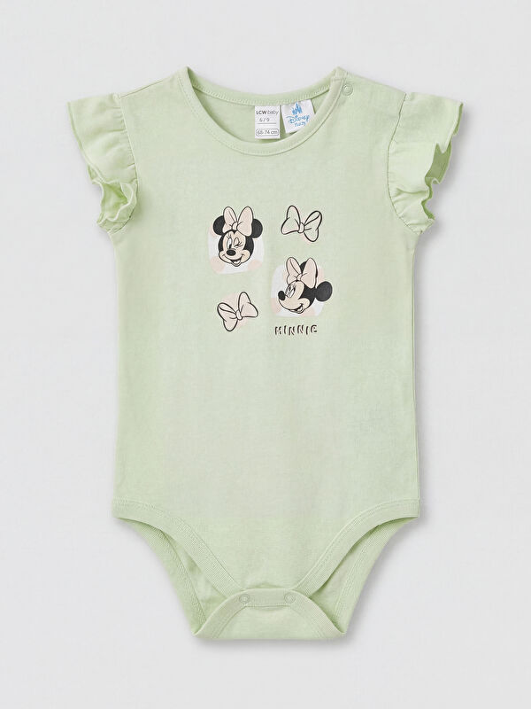 LCW baby Minnie Mouse Kız Bebek Çıtçıtlı Body