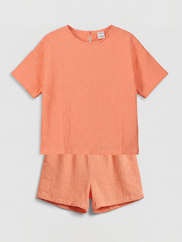 LCW Kids Cotton Girls' Baby T-Shirt and Shorts 2 Pack