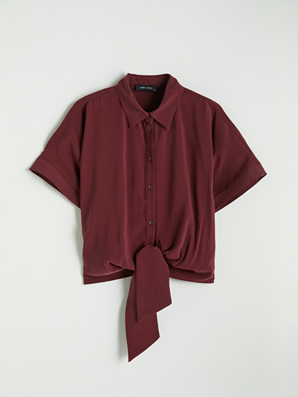 LCW Vision Tie Front Women's Shirt