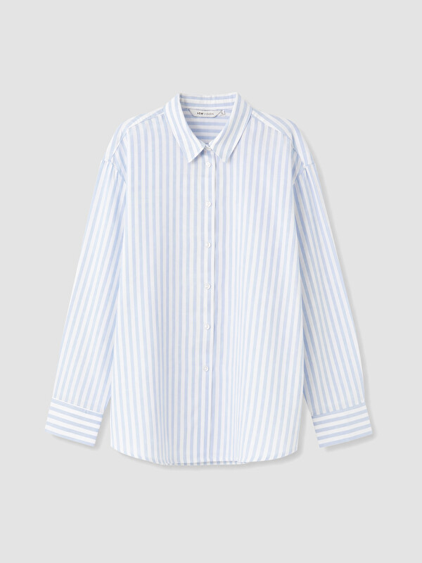 LCW Vision Striped Oversize Poplin Women's Shirt