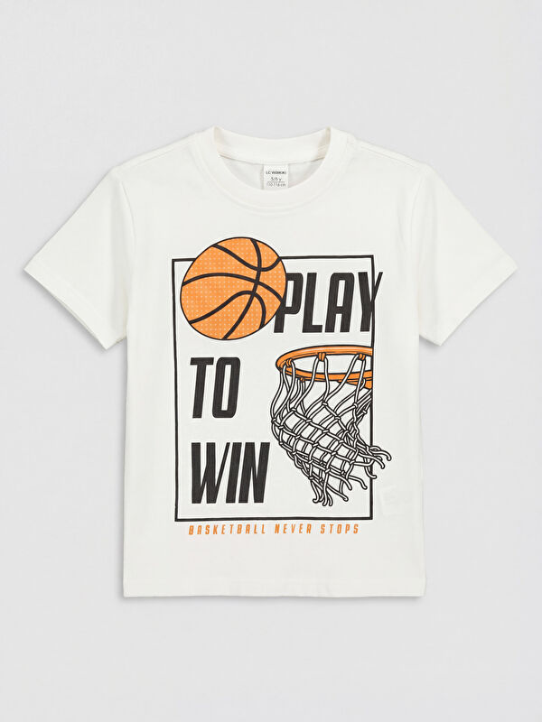 LCW Kids Crew Neck Printed Boys' T-Shirt