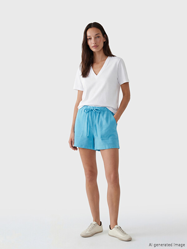 LCW ECO Frau Blau Shorts