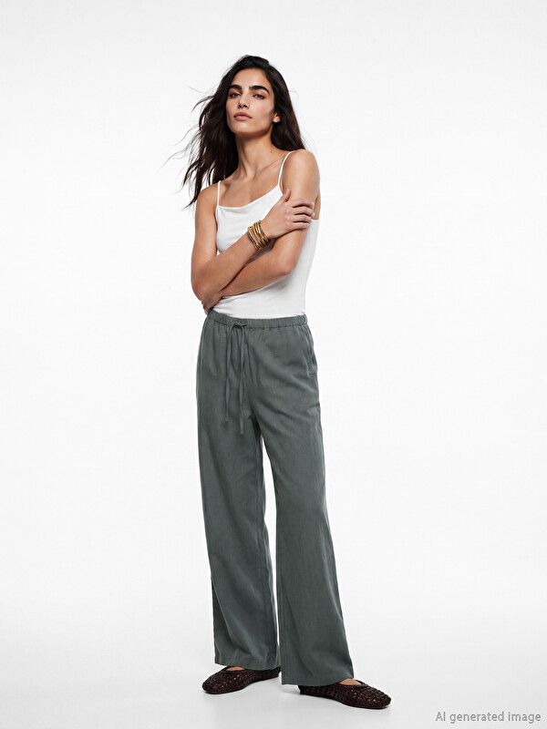 LCW Vision Elastic Waist Women's Trousers