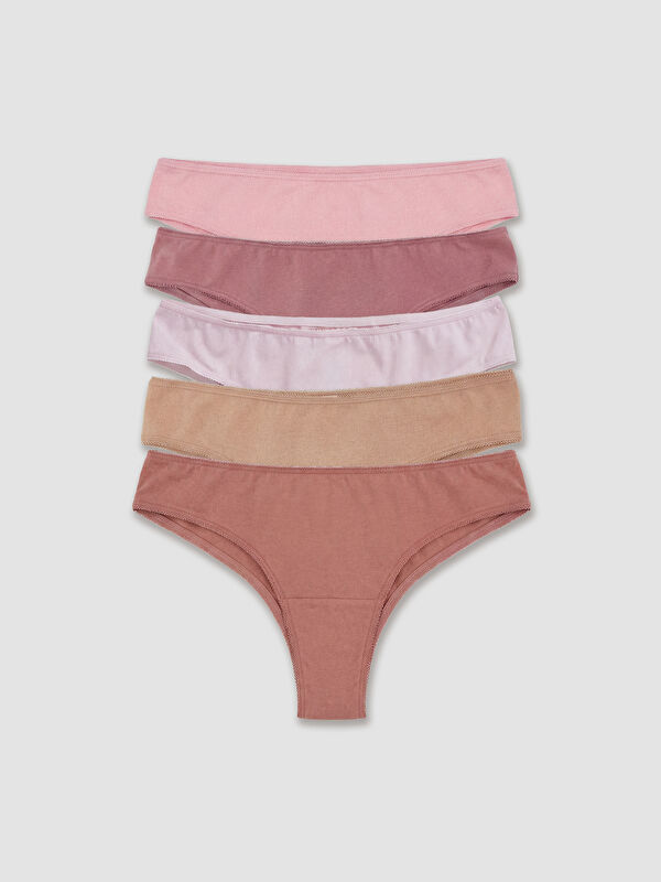LCW DREAM Plain Brazilian Knickers 5 Pack