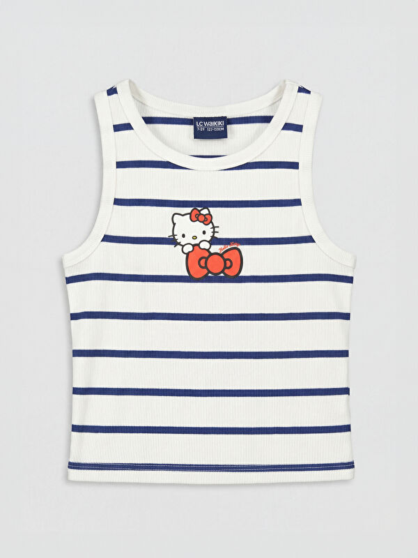 LCW Kids მრგვალი საყელო Hello Kitty ნაბეჭდი გოგონების უმკლავო მაისური