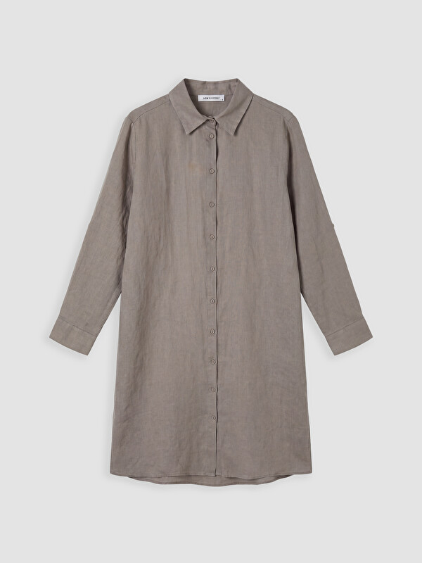 LCW EVERYDAY Oversize %100 Keten Kadın Gömlek Tunik