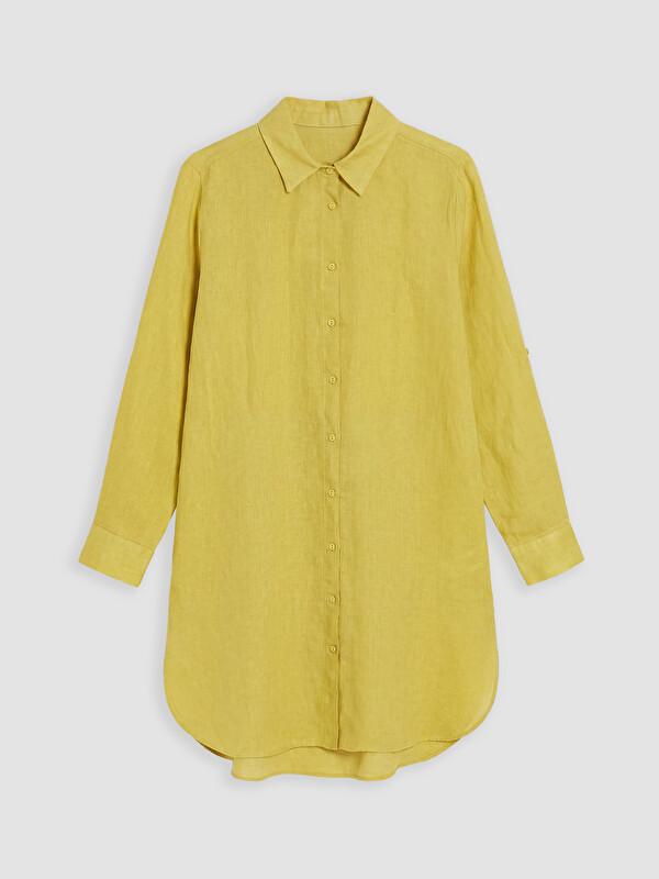 LCW EVERYDAY Oversize %100 Keten Kadın Gömlek Tunik