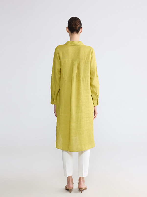 LCW EVERYDAY Oversize %100 Keten Kadın Gömlek Tunik