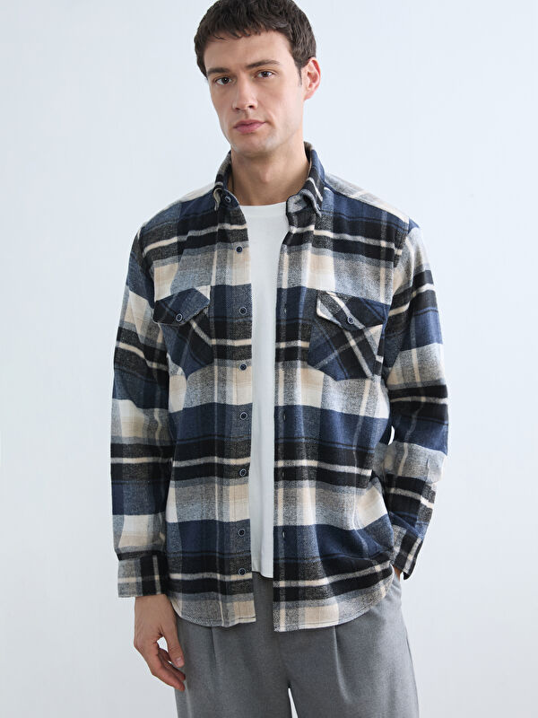 SOUTHBLUE Regular Fit Ekose Erkek Oduncu Gömlek