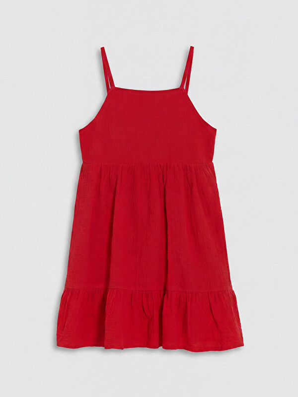 LCW Kids Square Neck Frilled Girls' Dress