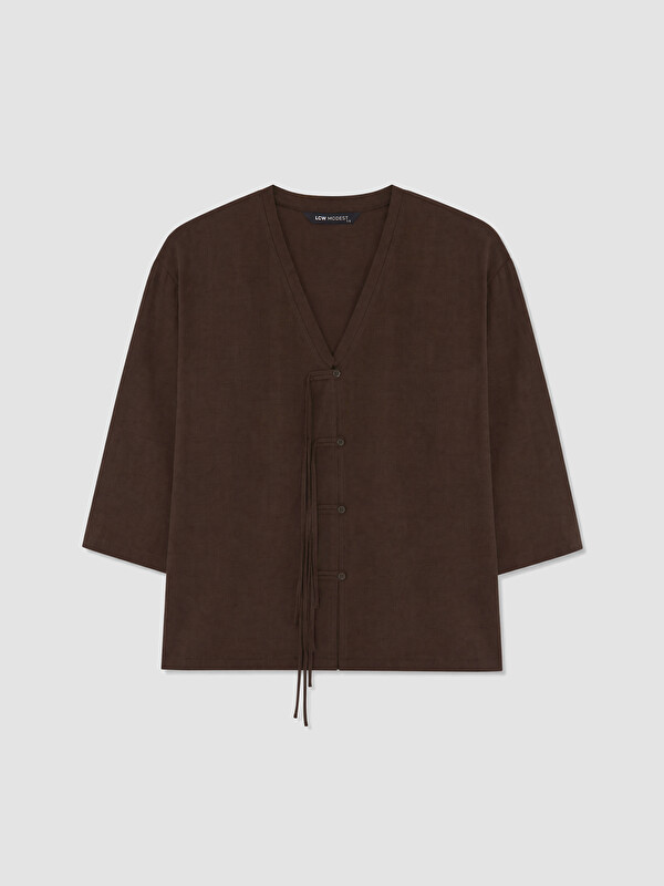 LCW Modest V Yaka Oversize Kadın Kimono