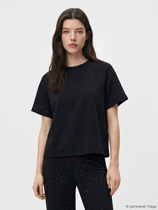 LCW Comfort Taşlı Soft Touch Kadın Eşofman Altı