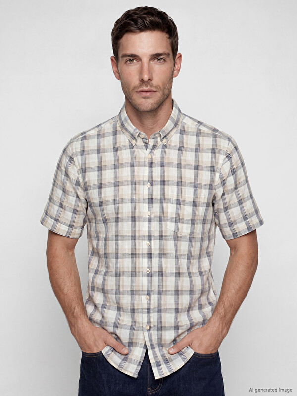LCWAIKIKI Classic Standard Fit Plaid Poplin Men's Shirt