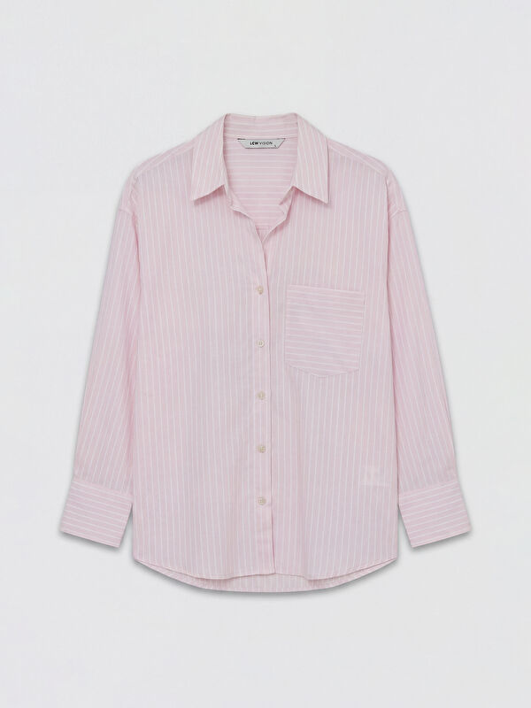 LCW Vision Striped Oversize Oxford Women's Shirt